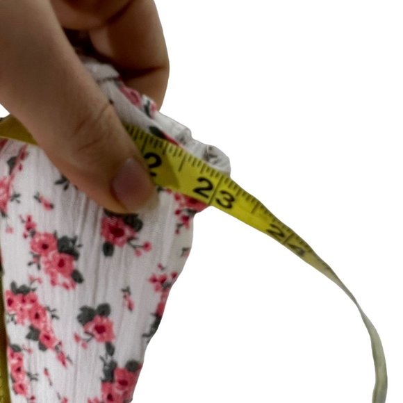 Torrid White Pink Floral Print Gauzy Sleeveless Sheath Dress 18 - Picture 9 of 11